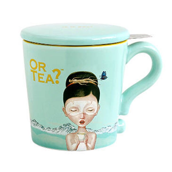 Ginseng Beauty - Keramieken beker met roestvrijstalen filter