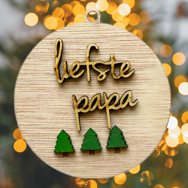 houten kerstbal Liefste Papa