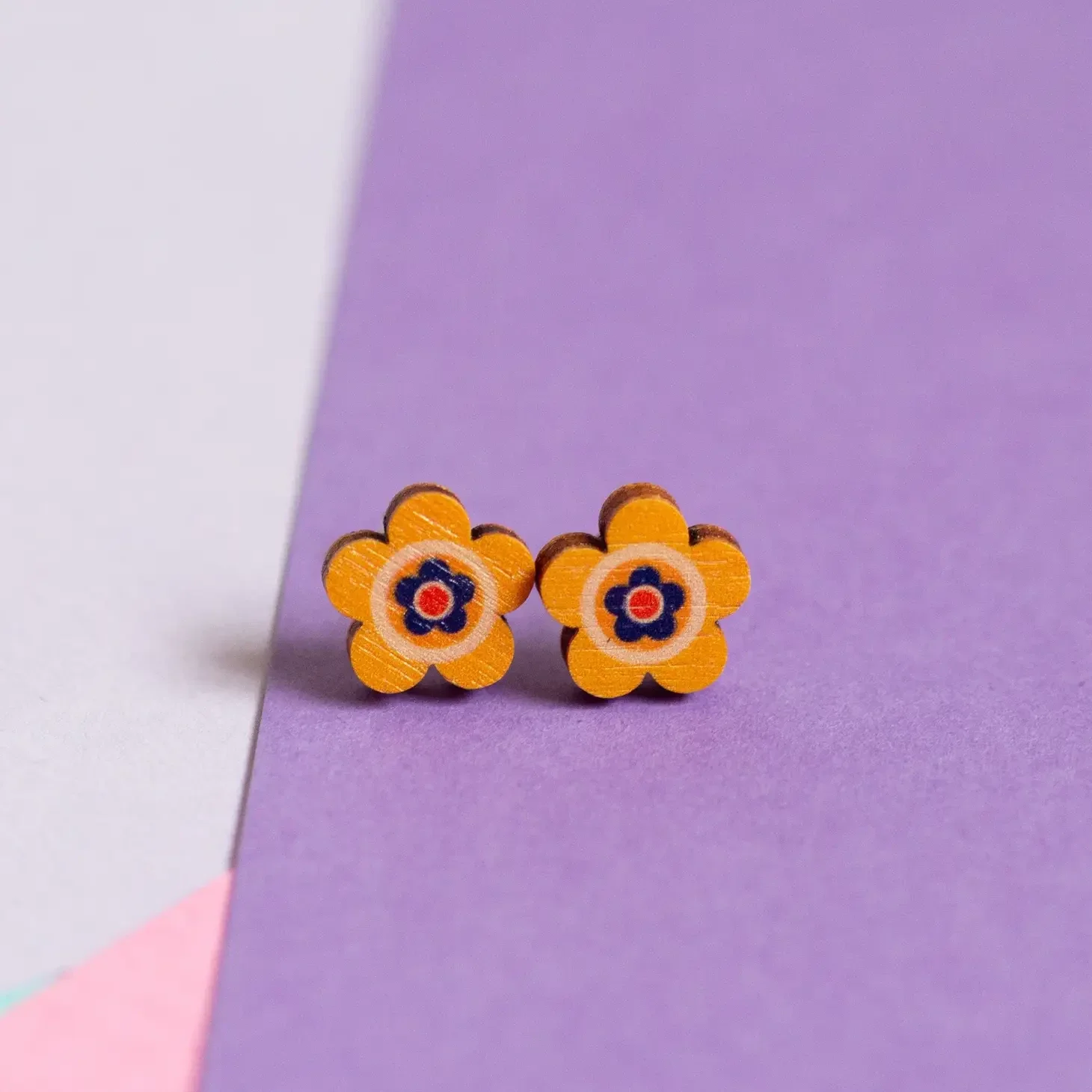 oorbellen Bloemetjes (geel)