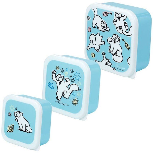 set van 3 (blauwe) doosjes Simon's cat