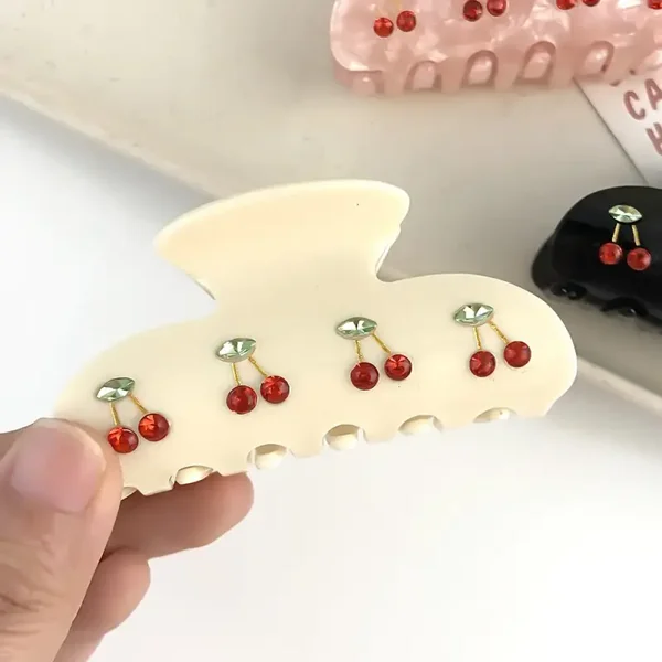 haarspeld Kersjes (crème)