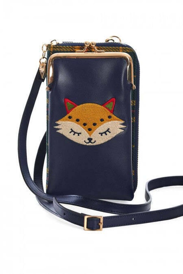 retro handtasje Foxy (navy)