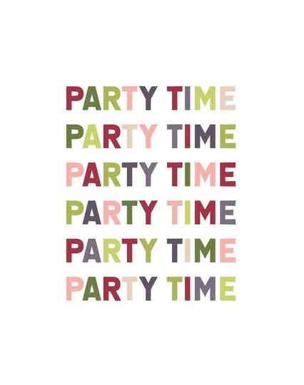 postkaartje Party time + envelop