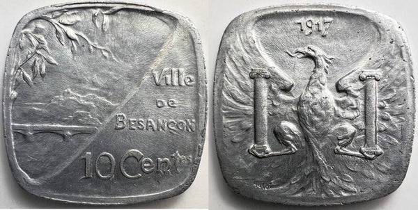 France, Ville de Besançon 10 Centimes 1917 AU