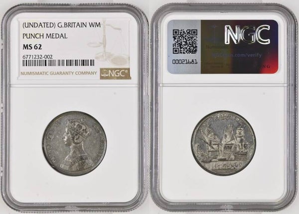 Great Britain - Punch Medal nd (c.1840s) NGC MS 62
