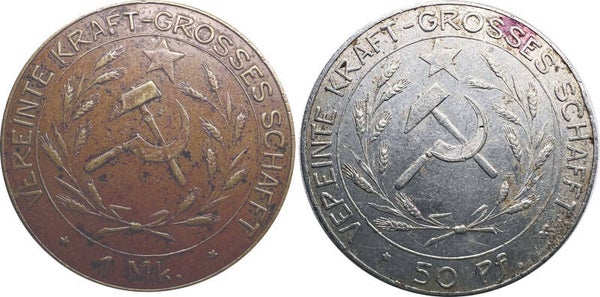 GERMANY German Communist Party (KPD) Chemnitz Building Fund 1 Mark and 50 Pfennig 1925 VF
