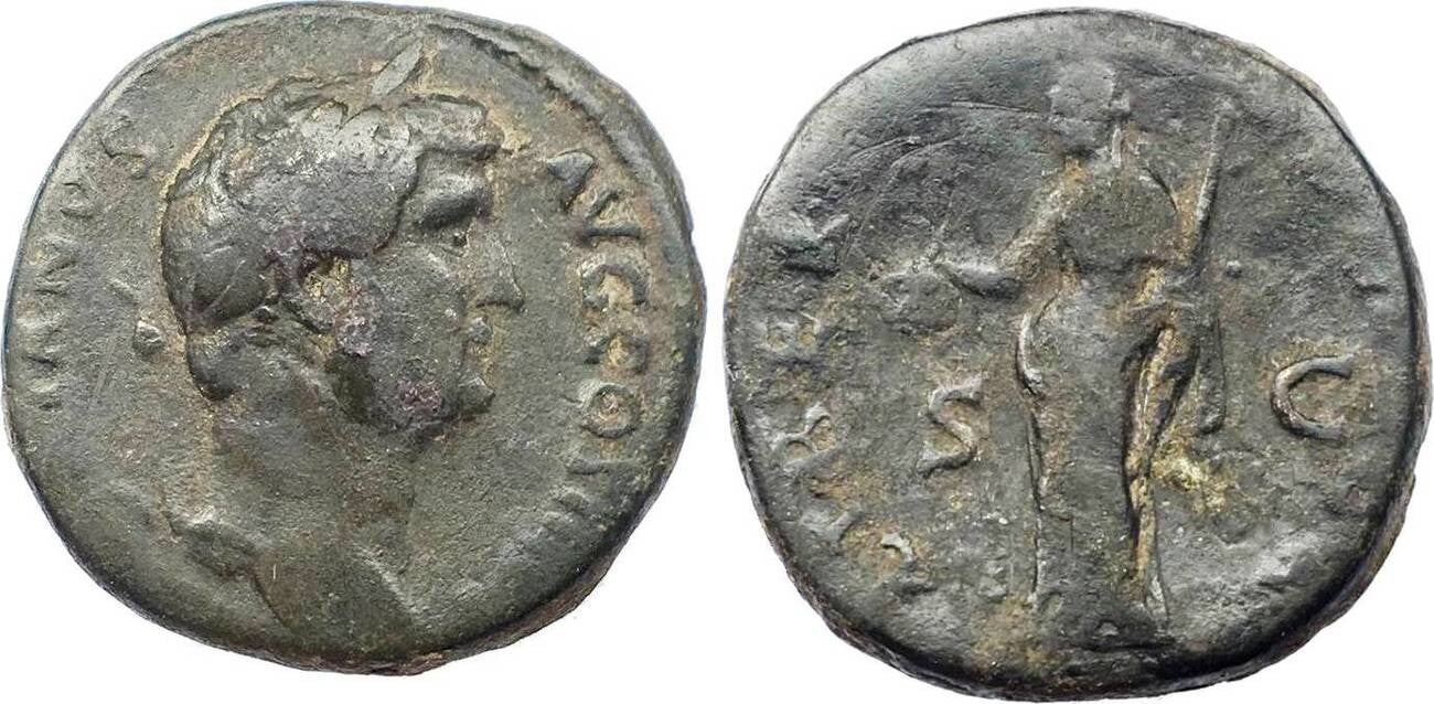 Roman Empire, Hadrian AE Dupondius (AD 117-138) / Libertas, Fine+