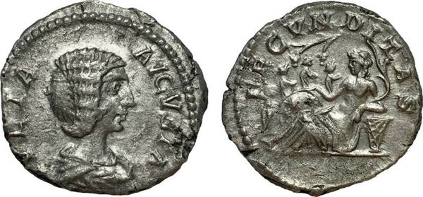 Roman Empire, Julia Domna/ AR Denarius (Augusta AD 193-217), Four Seasons, nEF