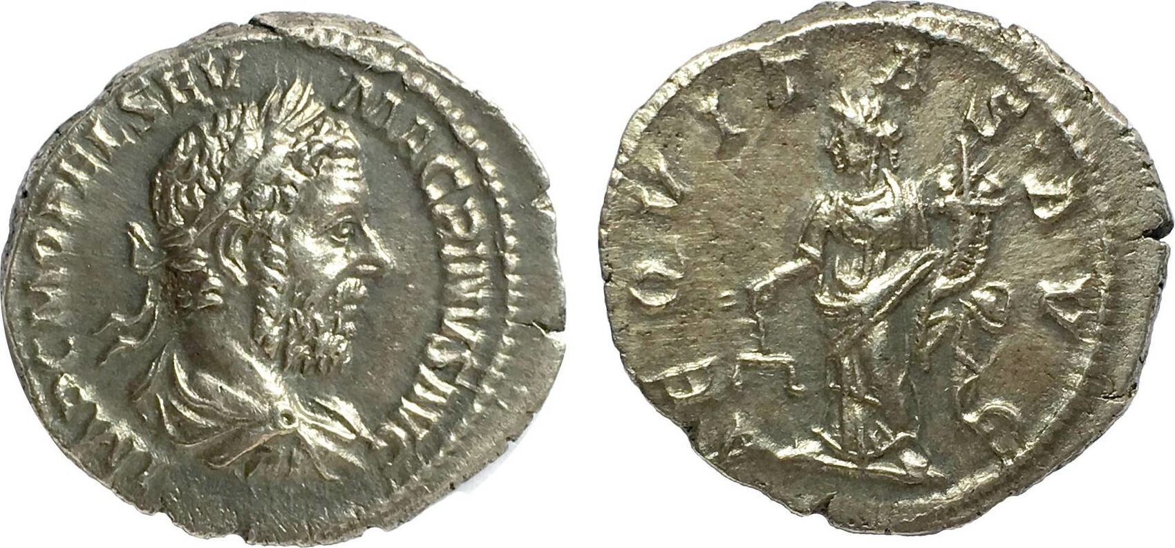 Roman Empire, Macrinus, AR Denarius, (AD 217-128) AEQVITAS AVG / Aequitas, nEF