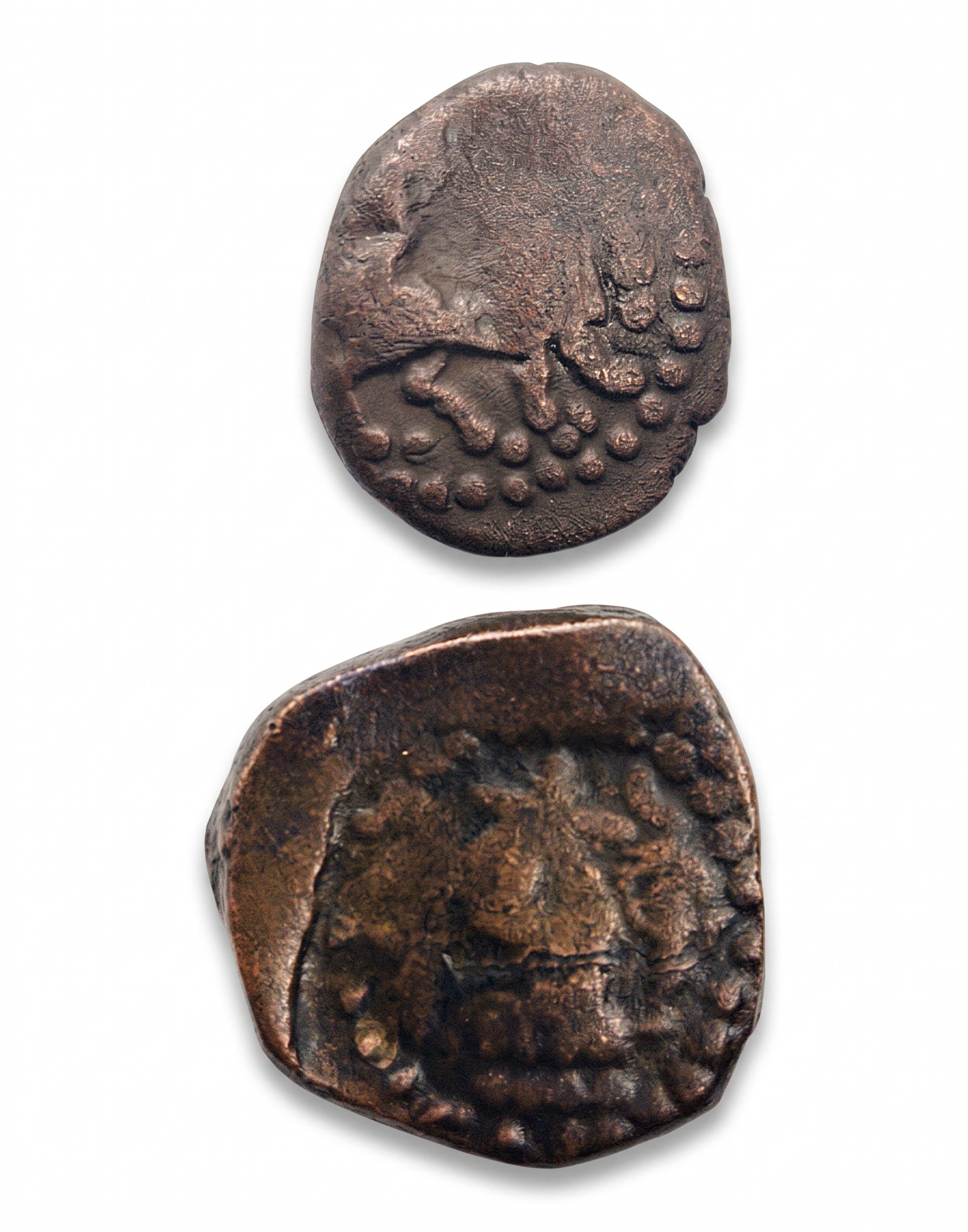Sumatra - Jambi sultanate. 2x Rare Rigth face Jambi lion coin 1000-1350 AD Lot 3644