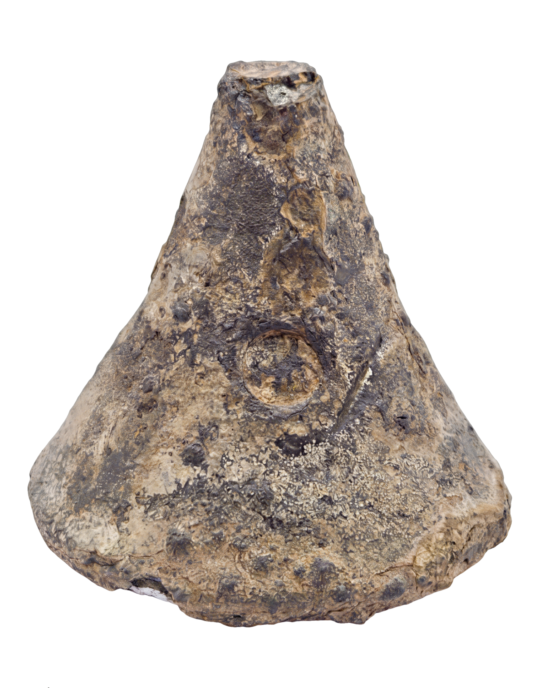 Rare Pre-Colonial Javanese Conical Trade Weight (1 Kati) – Majapahit Era with "Kijang" (Deer) Countermark Lot 3697
