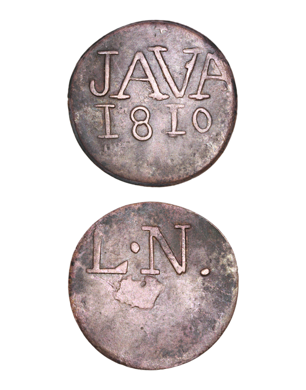 Indonesian States › Java  1 Duit 1810 - Louis Napoleon Ref: KM# 19/225, Passon 27.5 Lot 3713
