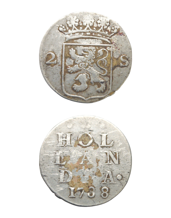 Netherlands, Holland 2 Stuiver (Silver) 1788 "Double Wapenstuiver" Ref: KM# 48, Ver# 56.4, Lot 3724