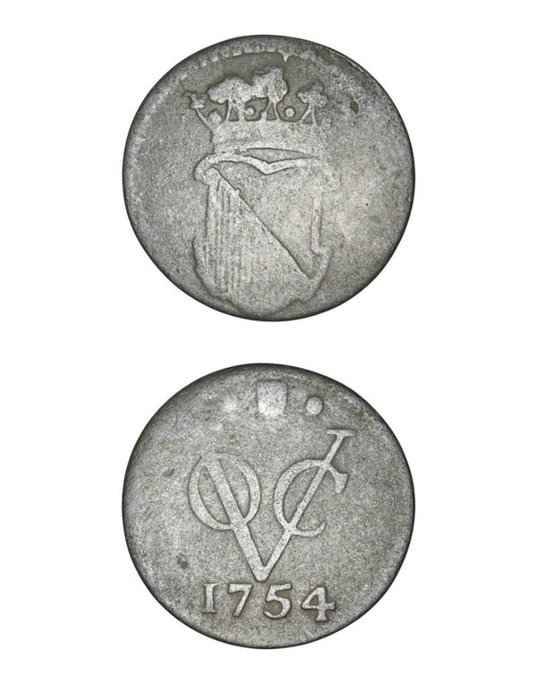 Netherlands East Indies (1601-1949)  ½ Duit 1754 Utrecht Ref: KM# 112 Lot:  3777