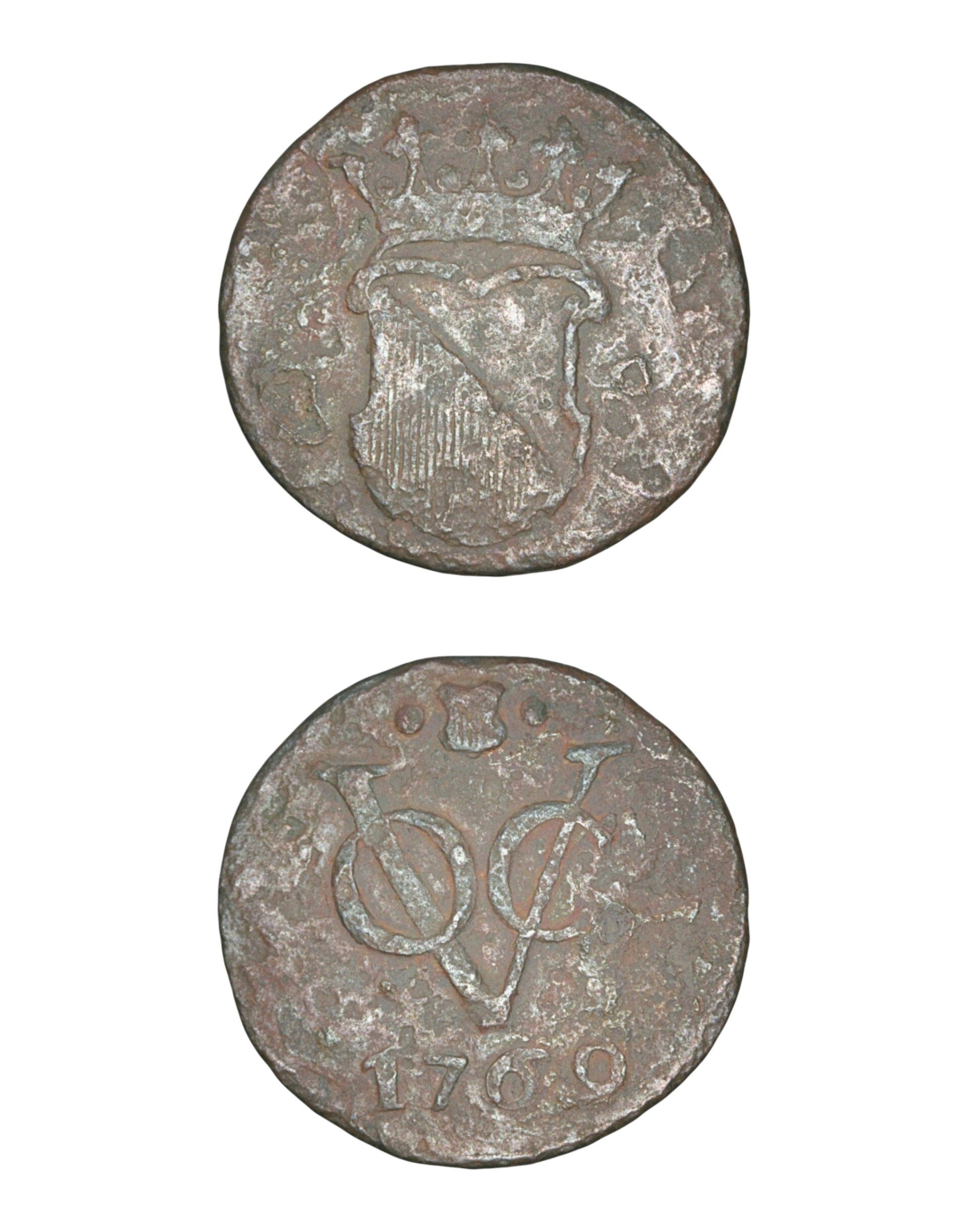 Netherlands East Indies (1601-1949)  ½ Duit 1769 Utrecht Ref: KM# 112 Lot:  3780