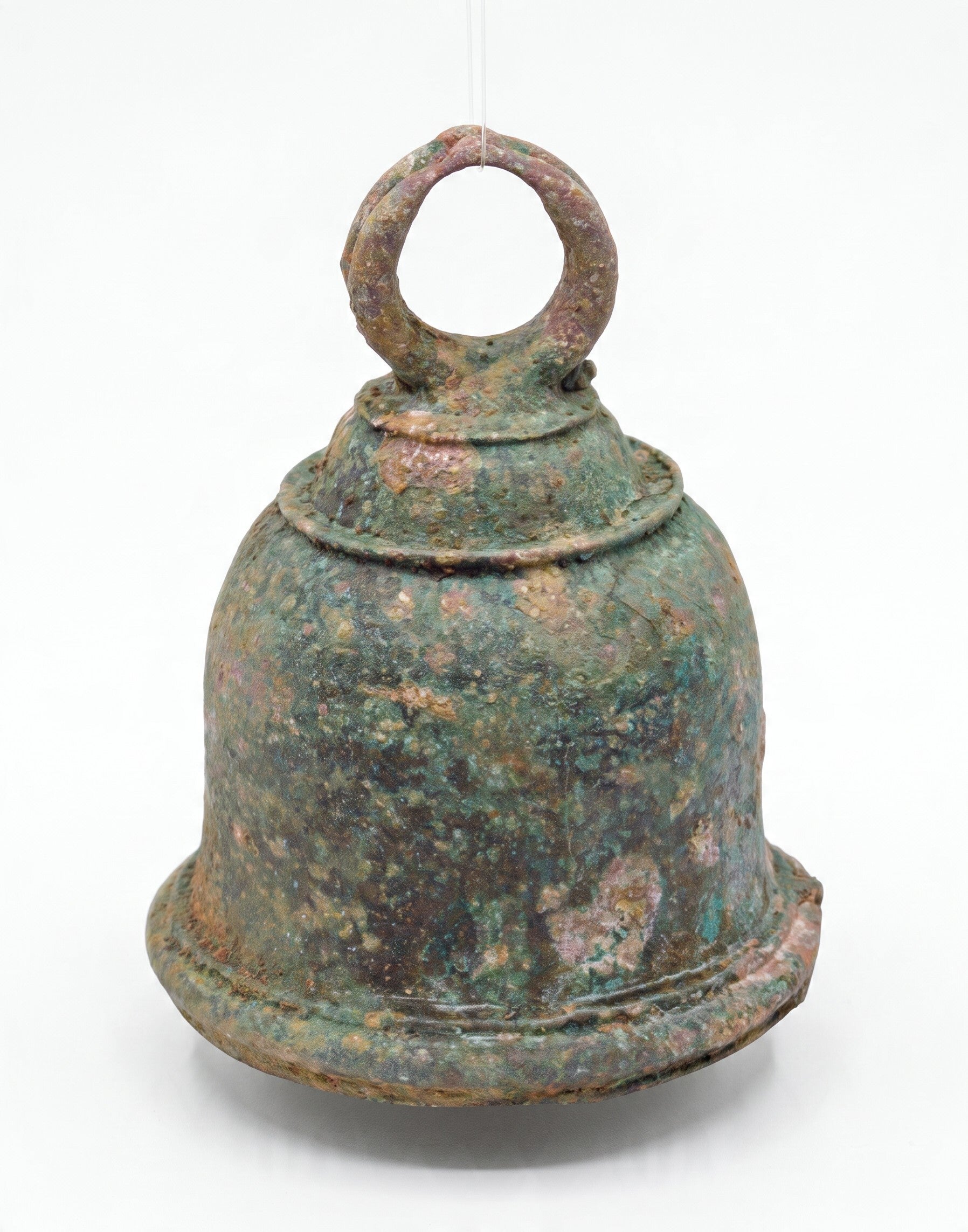 Indonesian - Javanese Bronze Ritual Temple Bell (Ghanta) with clapper Lot:  3813