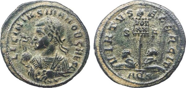Roman Empire - AE Follis AD 320 Aquileia. Licinius II (Caesar AD 317-324). VF
