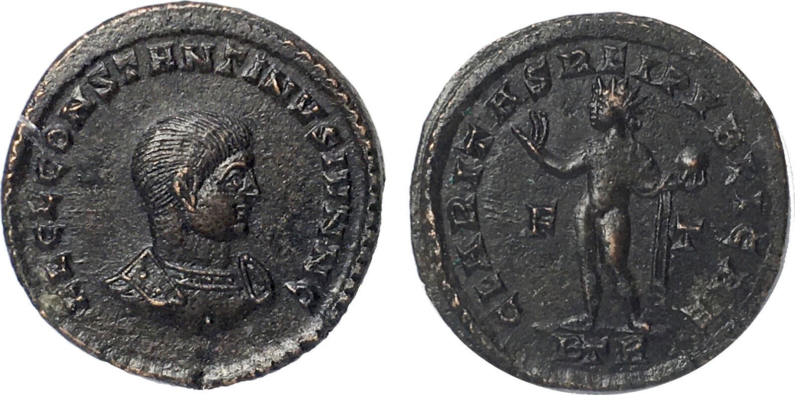 Roman Empire, Constantine II as Caesar, AD 317-337 AE Follis, good VF