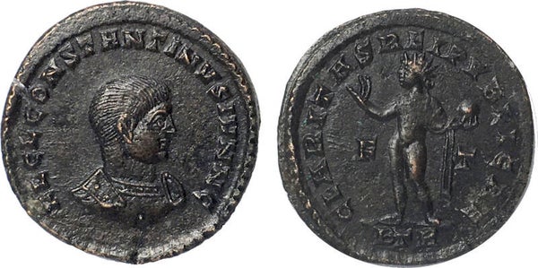 Roman Empire, Constantine II as Caesar, AD 317-337 AE Follis, good VF