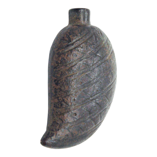 Mango shaped brass handheld hookah base. Item number:  W5010