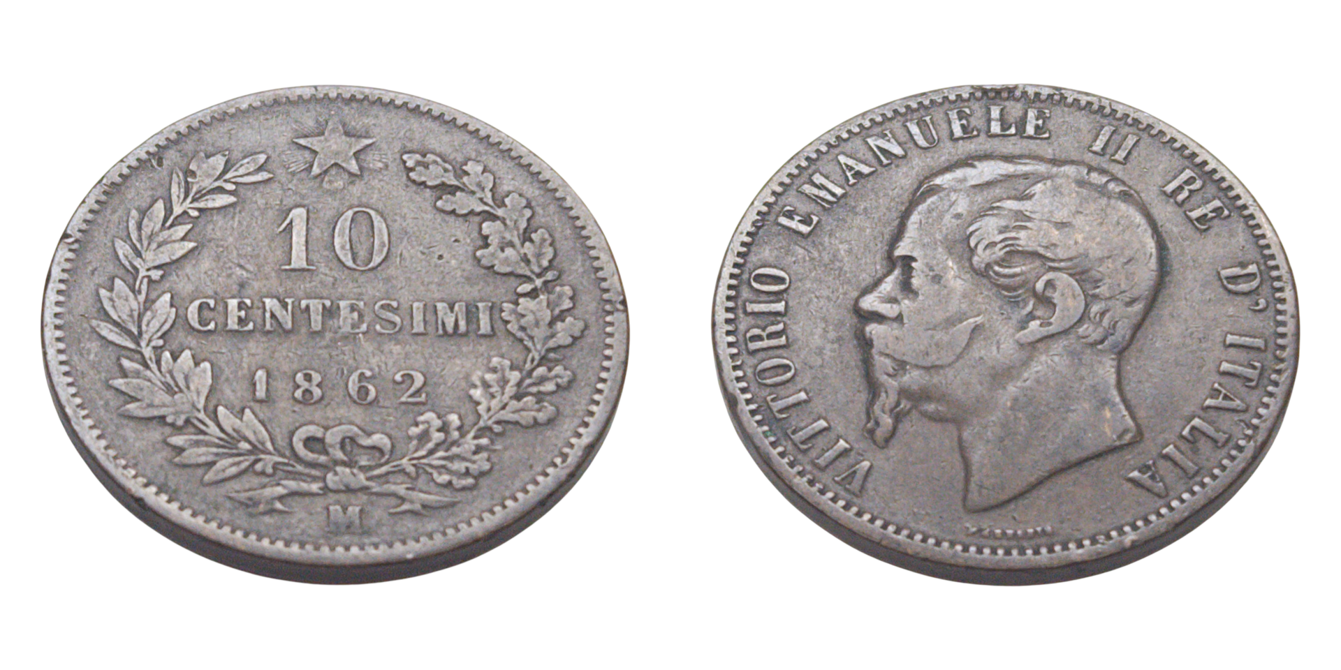 10 Centesimi 1862 M - Victor Emmanuel II Ref: KM# 11.1, itemnumber: W5030