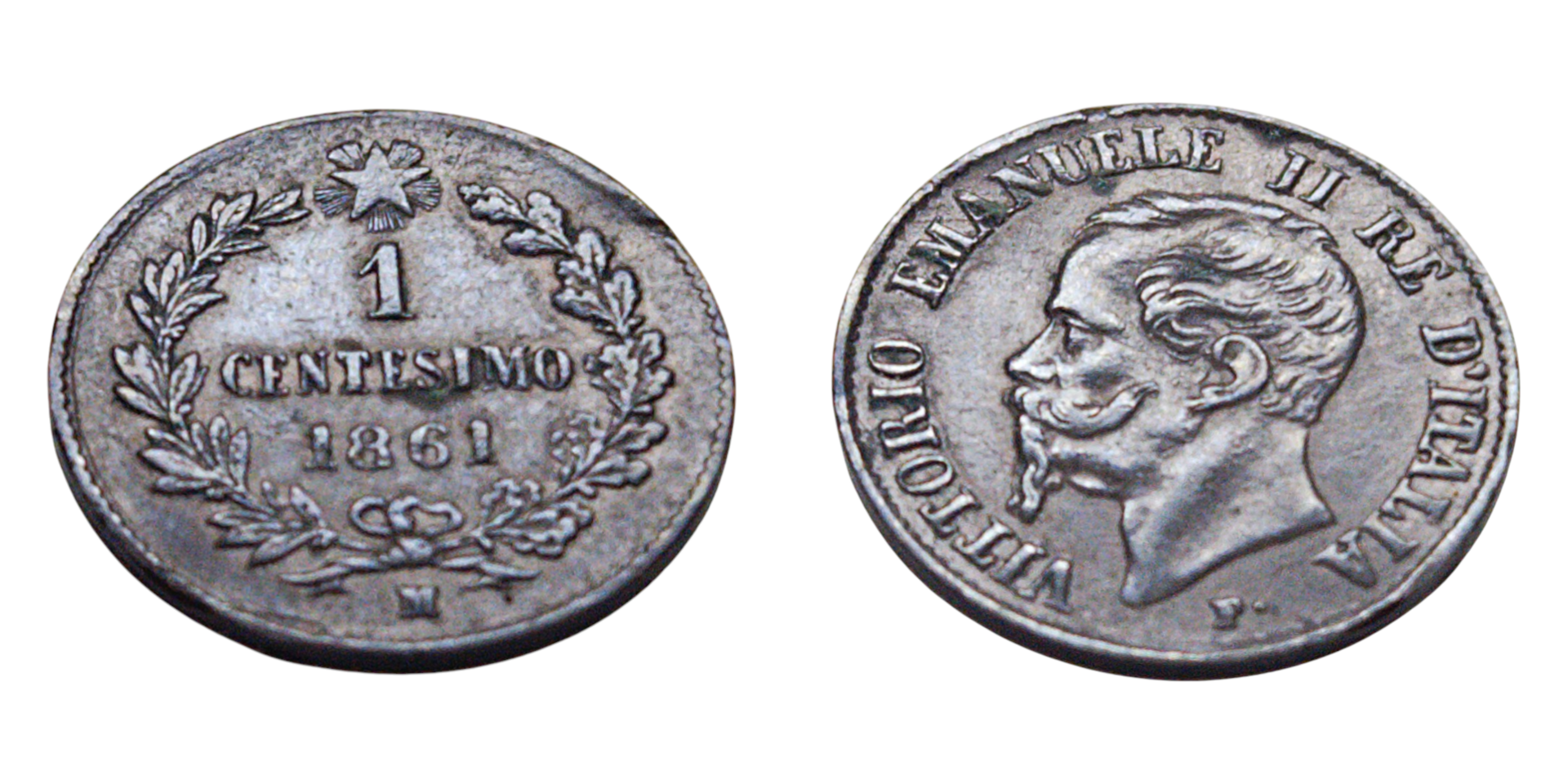 1 Centesimo 1861 M- Victor Emmanuel II Ref: KM# 1.1, itemnumber: W5036
