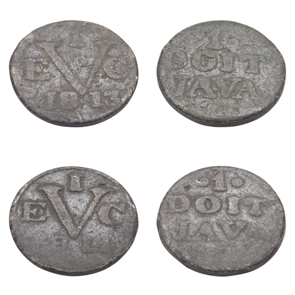 Netherlands Indies. Duit 1813 & 1814 VOC, 1 DOIT JAVA, itemnumber: W5040