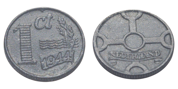 1 Cents 1944 German Occupation Ref: KM# 170, Sch# 1042, itemnumber: W5042