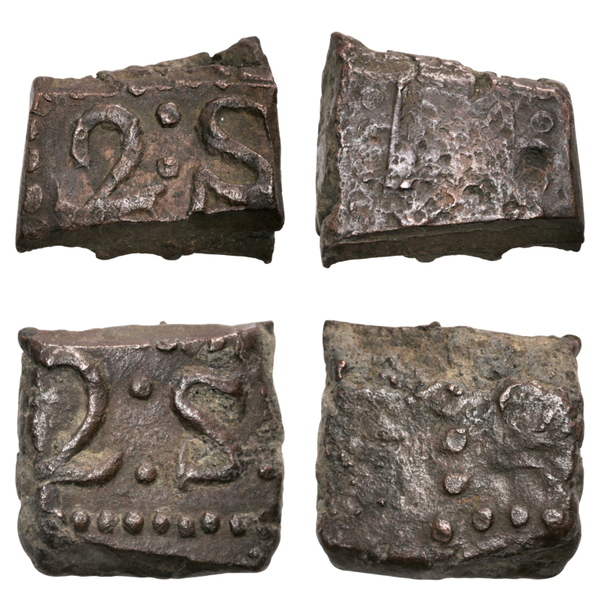 Netherlands Indies, Java, French interregnum (1806-1811).2 pieces of 2 Stuiver-Bonk 18?? hammered coinage (bonk), itemnumber: W5063