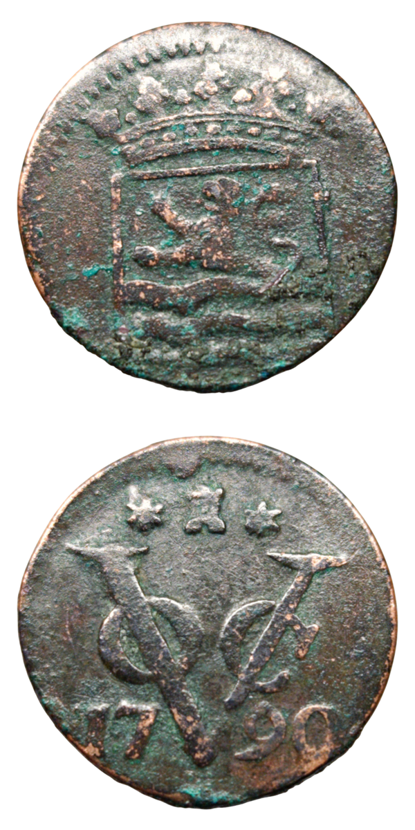 Netherlands East Indies (1601-1949) 1 Duit 1790 Kabelrand !Rare! Zeeland Ref: KM# 152, Passon 16.13, itemnumber: W5119