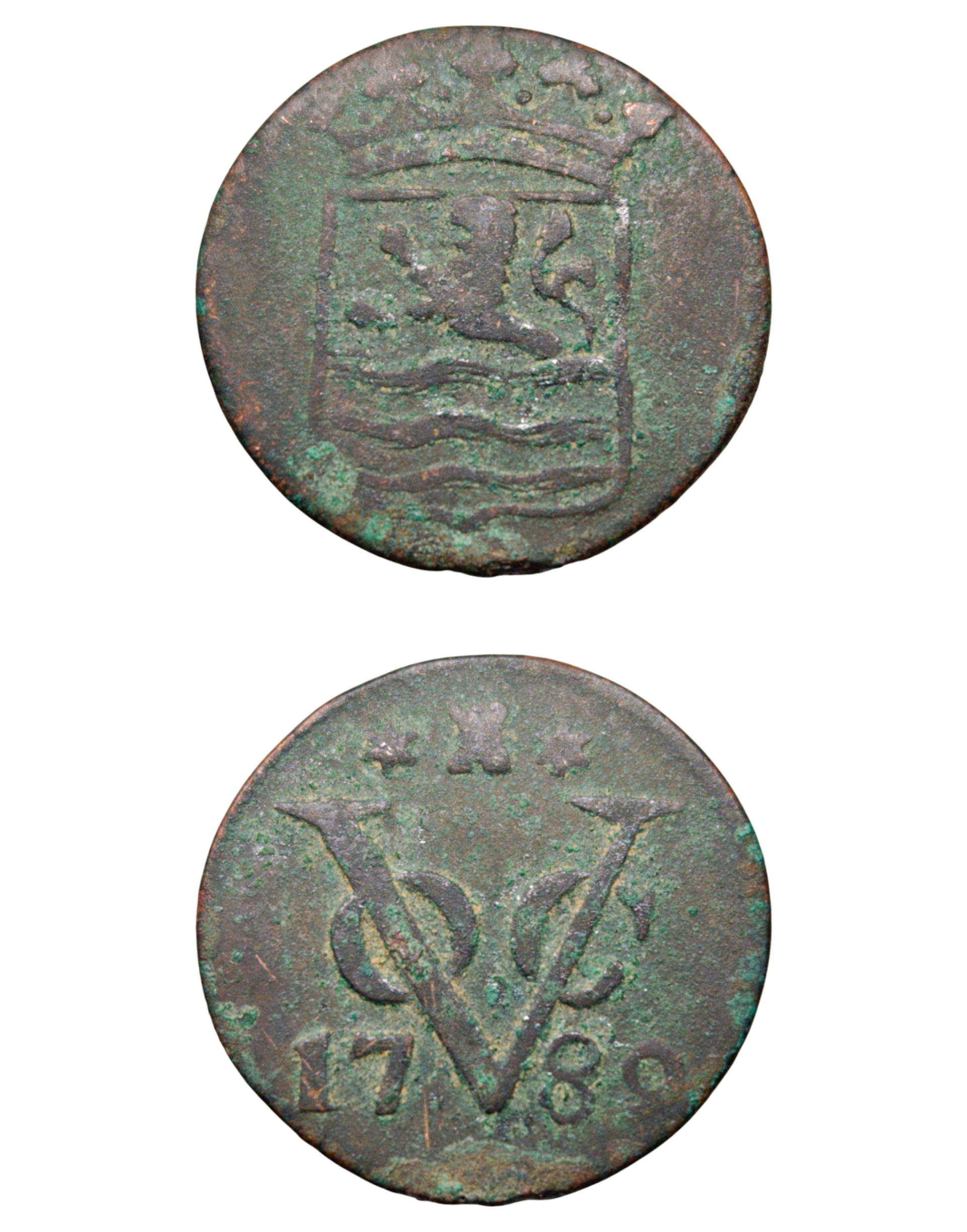 Netherlands East Indies (1601-1949) 1 Duit 1789 Kabelrand !Rare! Zeeland Ref: KM# 152, Passon 16.13, itemnumber: W5122