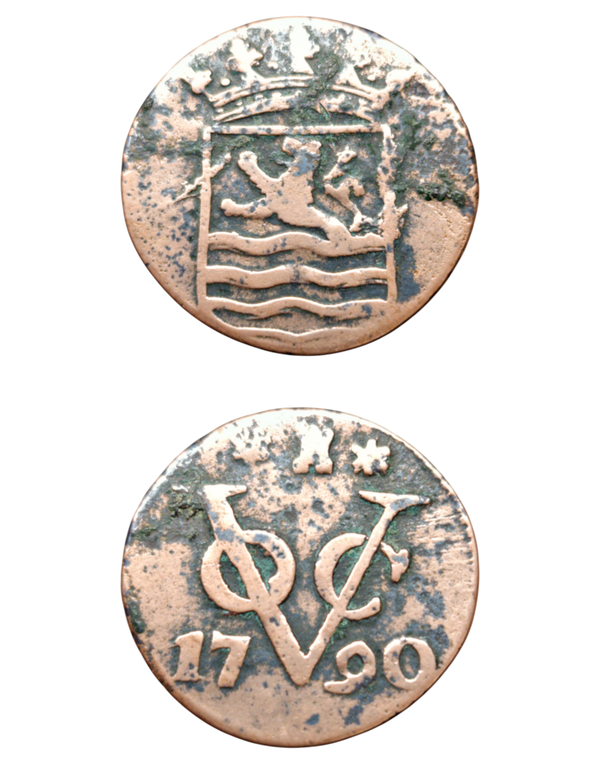 Netherlands East Indies (1601-1949) 1 Duit 1790 Kabelrand !Rare! Zeeland Ref: KM# 152, Passon 16.13, itemnumber: W5123