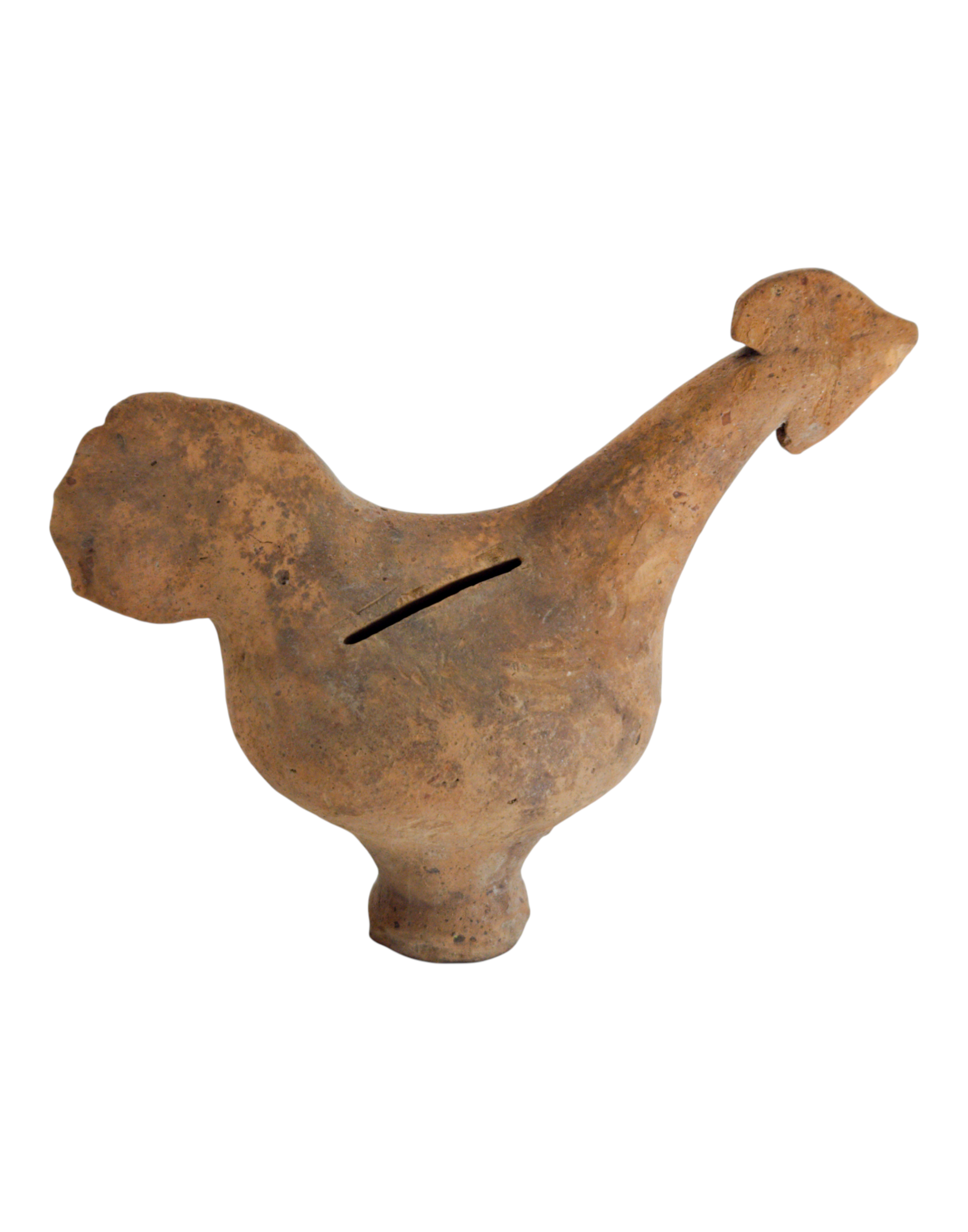 Authentic 15th-Century Majapahit Terracotta Bird Bank – Intact with Original Chinese Cash Coins, itemnumber: W5125