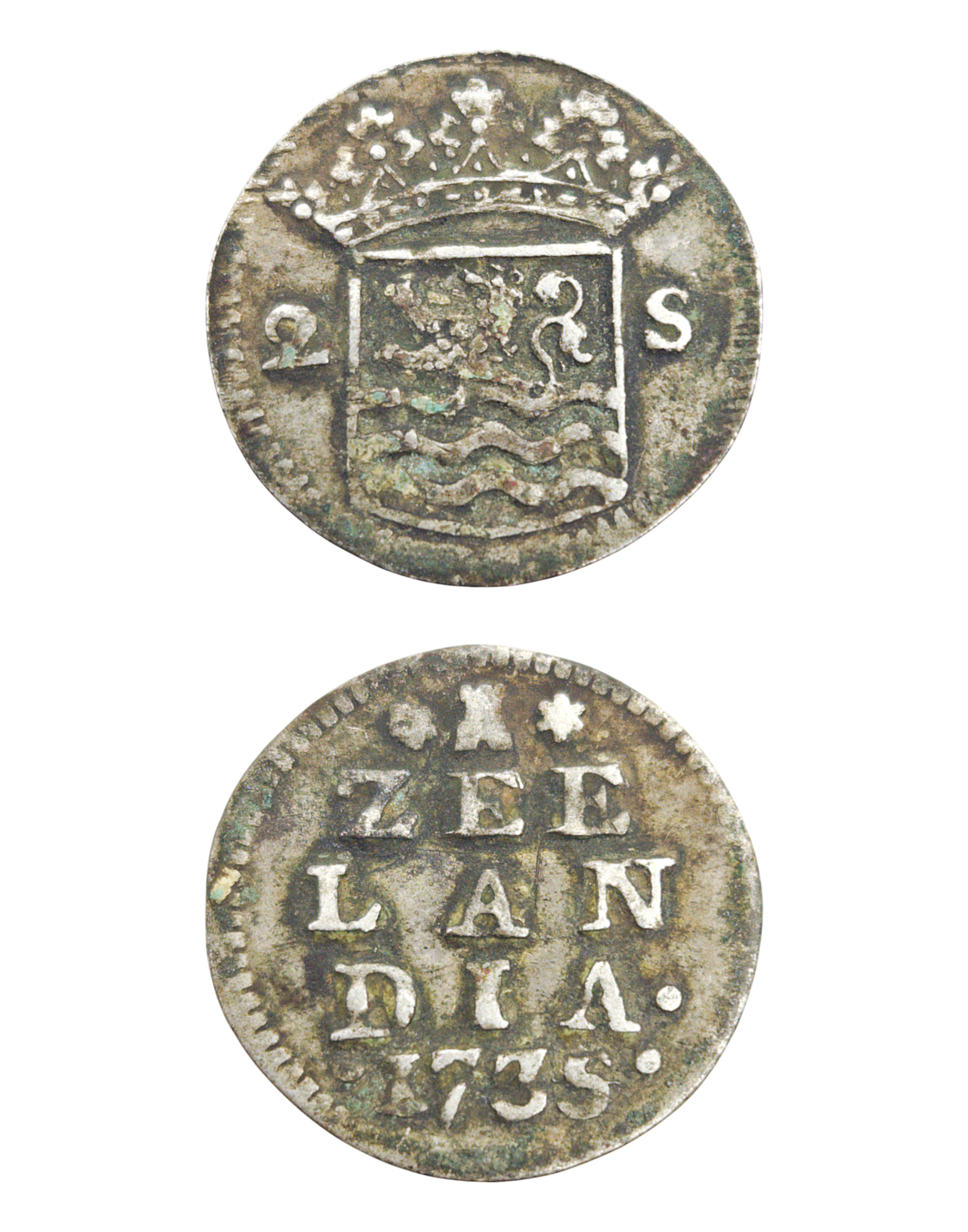 Dutch Republic › Zeeland, 2 Stuivers 1738 "Double Wapenstuiver" Ref: KM# 59, Ver# 94.7, itemnumber: W5127