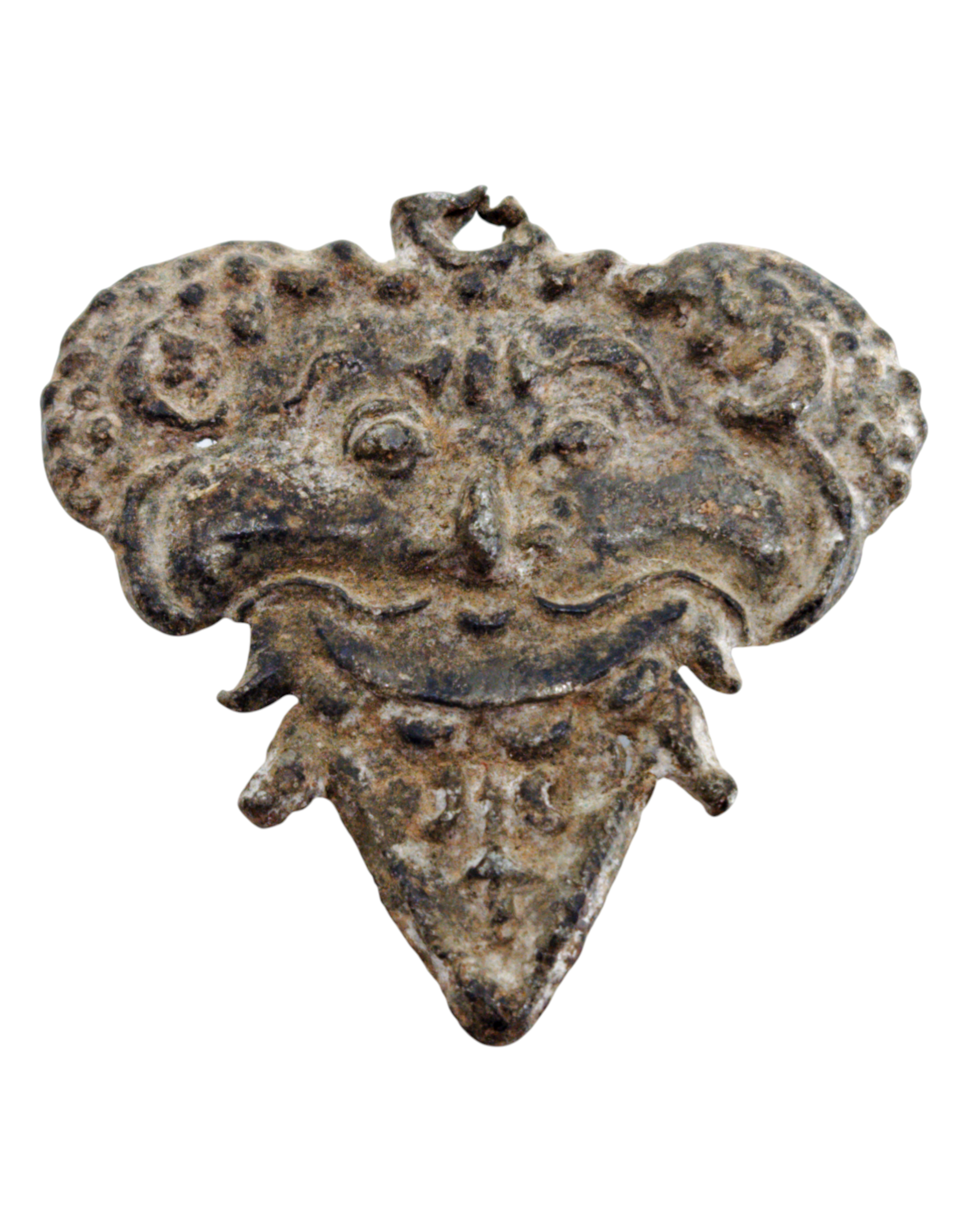 Rare Majapahit Lead-Tin 'Kala' Protective Amulet - Majapahit Empire (13th–16th century), itemnumber: W5132