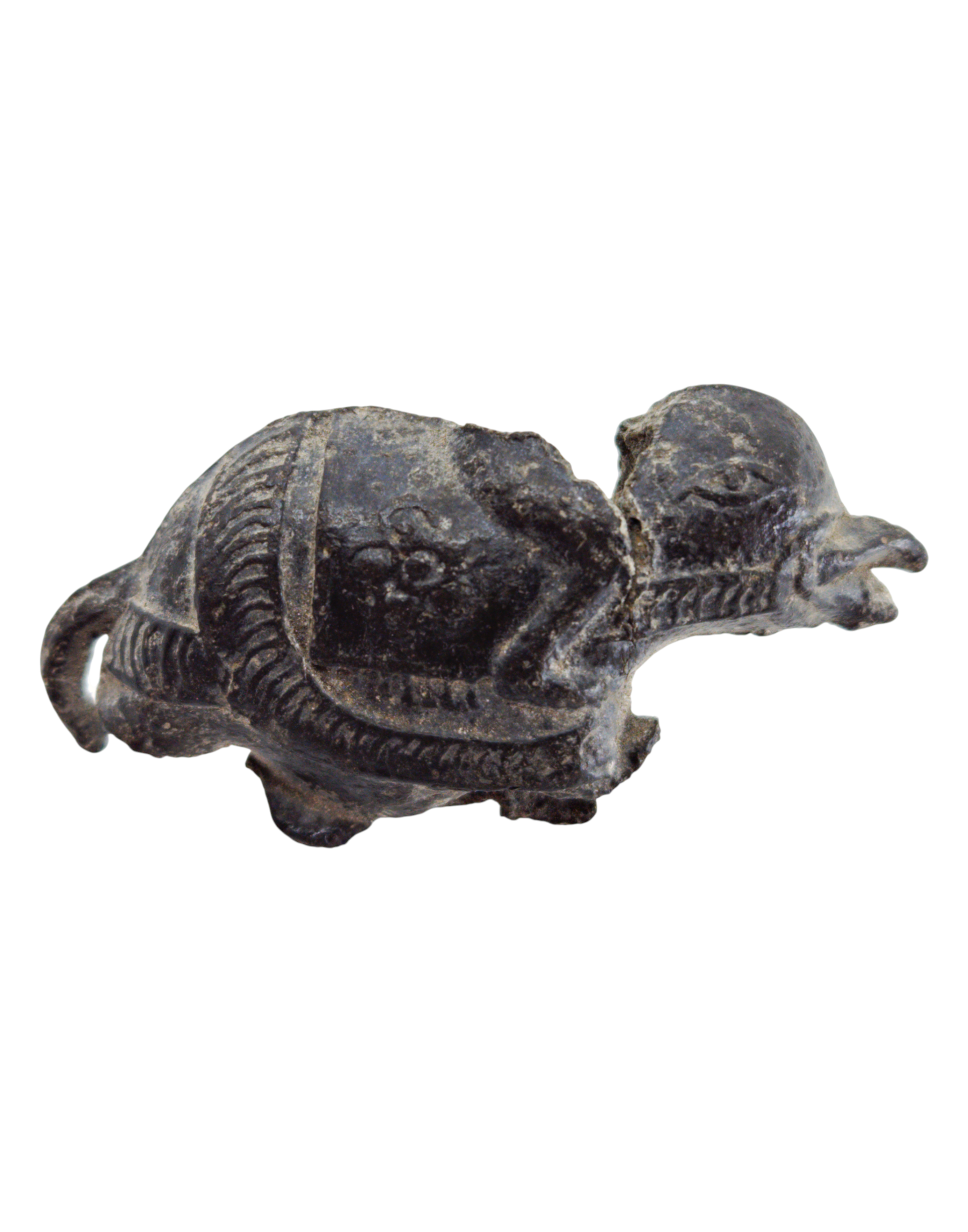 Majapahit Hollow-Cast Divine Rider on Sacred Bird Gajah Mina or an early variant of the Makara. (13th–16th Century), itemnumber: W5133