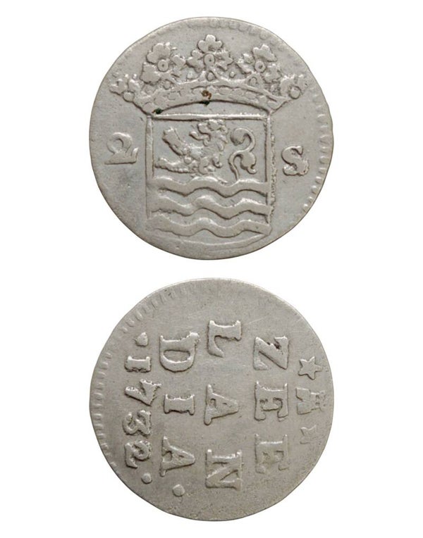 Netherlands › Dutch Republic › Zeeland 2 Stuivers 1732 "Double Wapenstuiver" Ref: KM# 59, Ver# 94.7, itemnumber: W5188