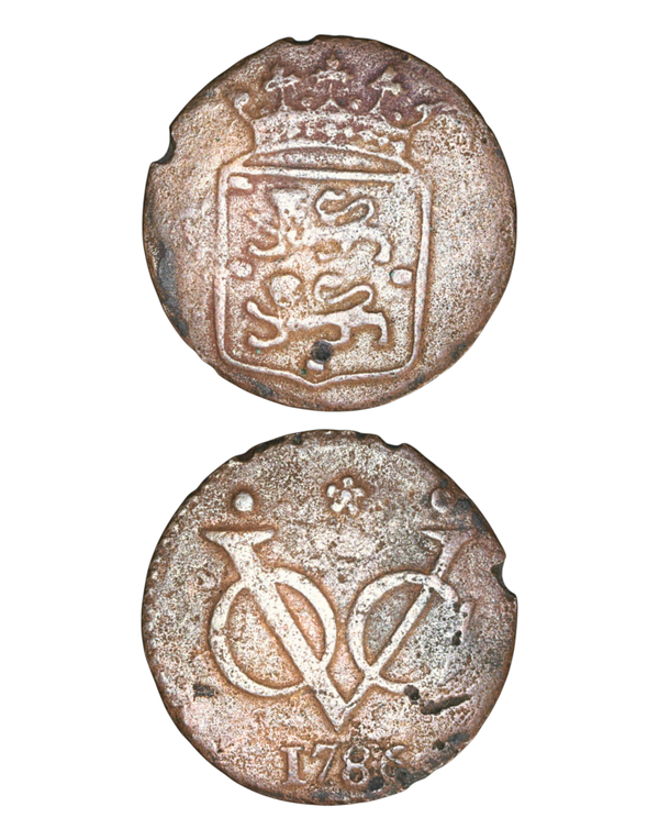 Netherlands East Indies (1601-1949) 1 Duit 1786, West Friesland met kabel, itemnumber: W5231
