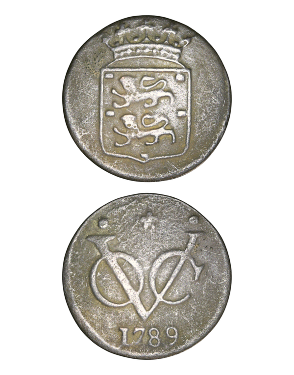 Netherlands East Indies (1601-1949) 1 Duit 1789, West Friesland met rand, itemnumber: W5232