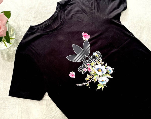 T-shirt met bloemen print
