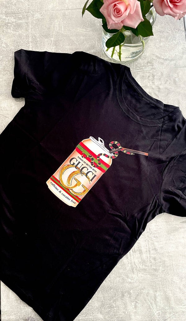 T-shirt met frisdrank luxury stijl