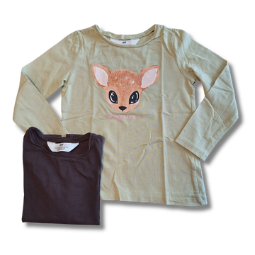H&M Longsleeves (2st) 98/104 - 12a0204