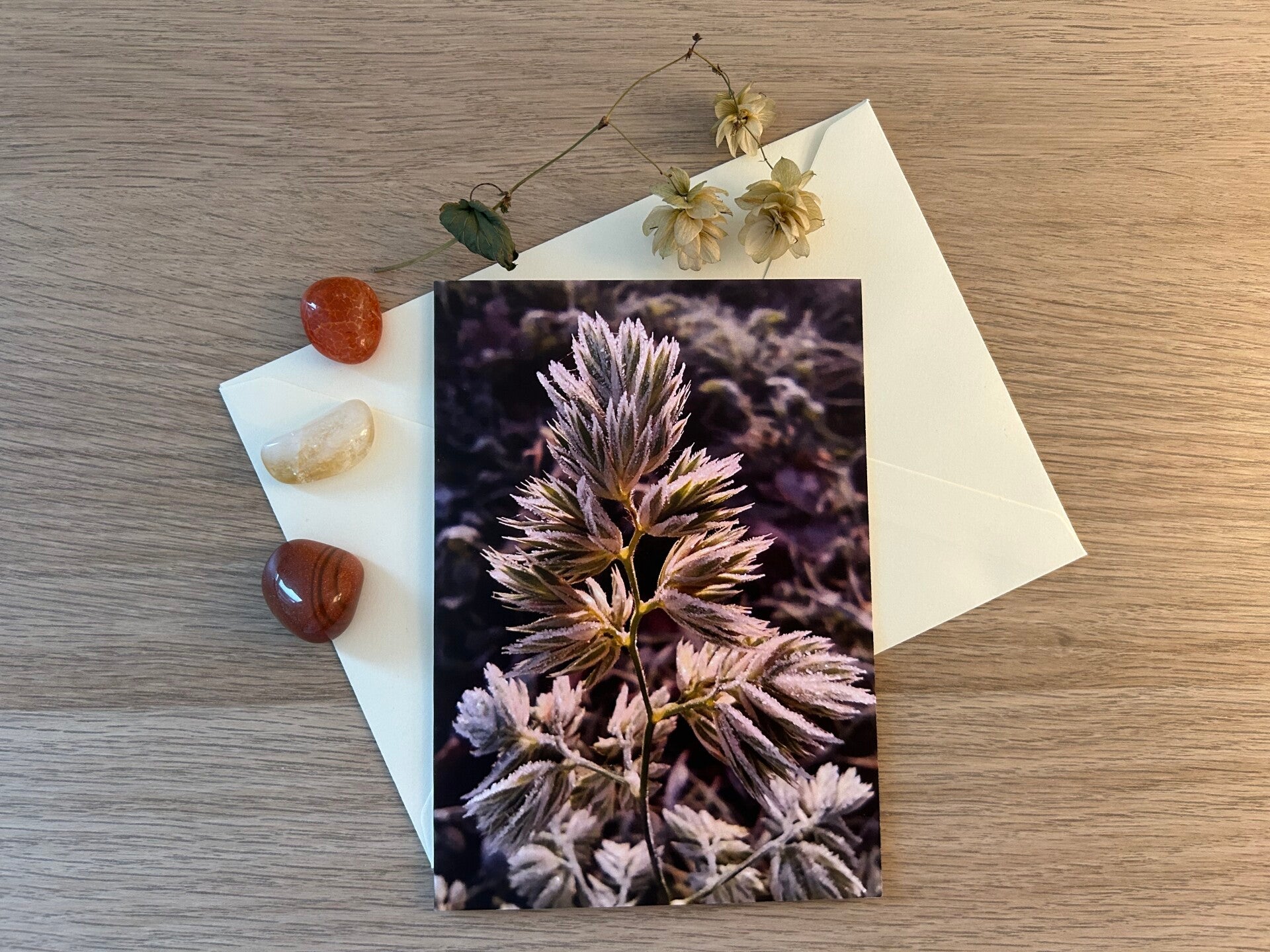 Kristall bedeckt Postkarte