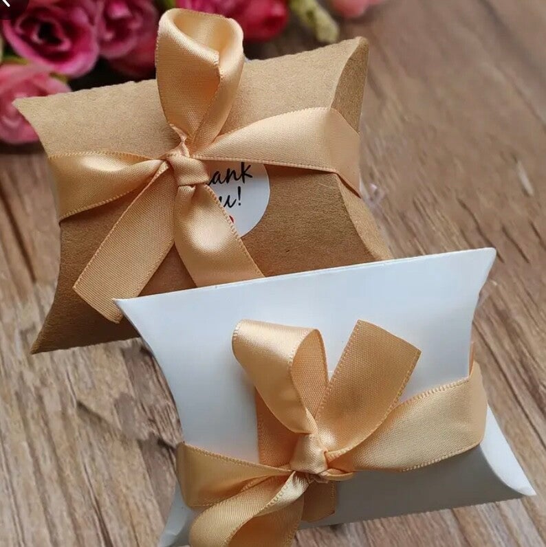 Pillow Boxes with Ribbon