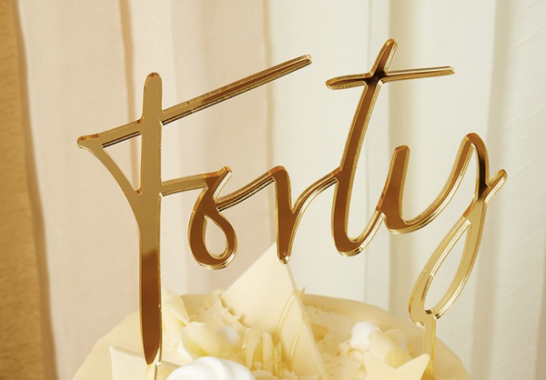 Gold Acrylic Cake Topper
