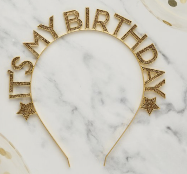 Happy Birthday' Glitter Metal Headband