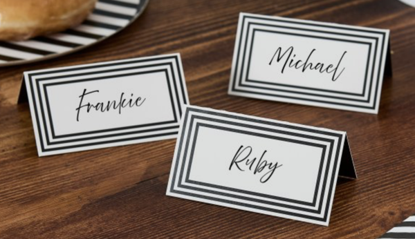 Monochrome Place Cards