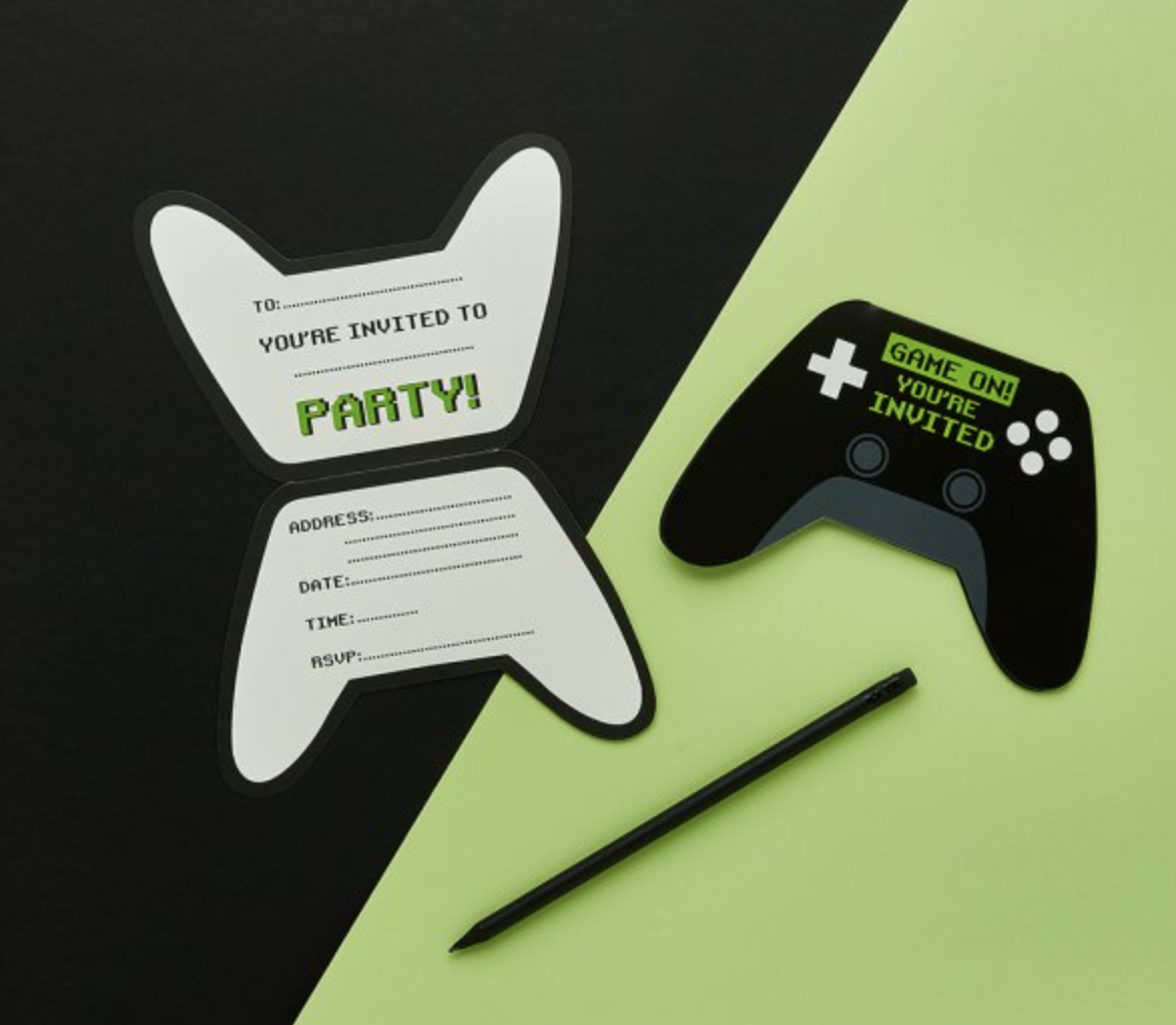 Game Controller Invitation Cards