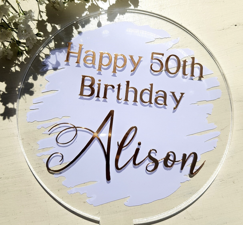 PersonalisedAcrylic Cake Topper