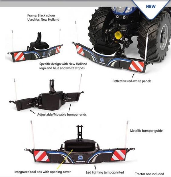 TractorBumper New Holland Black Version - 1:32